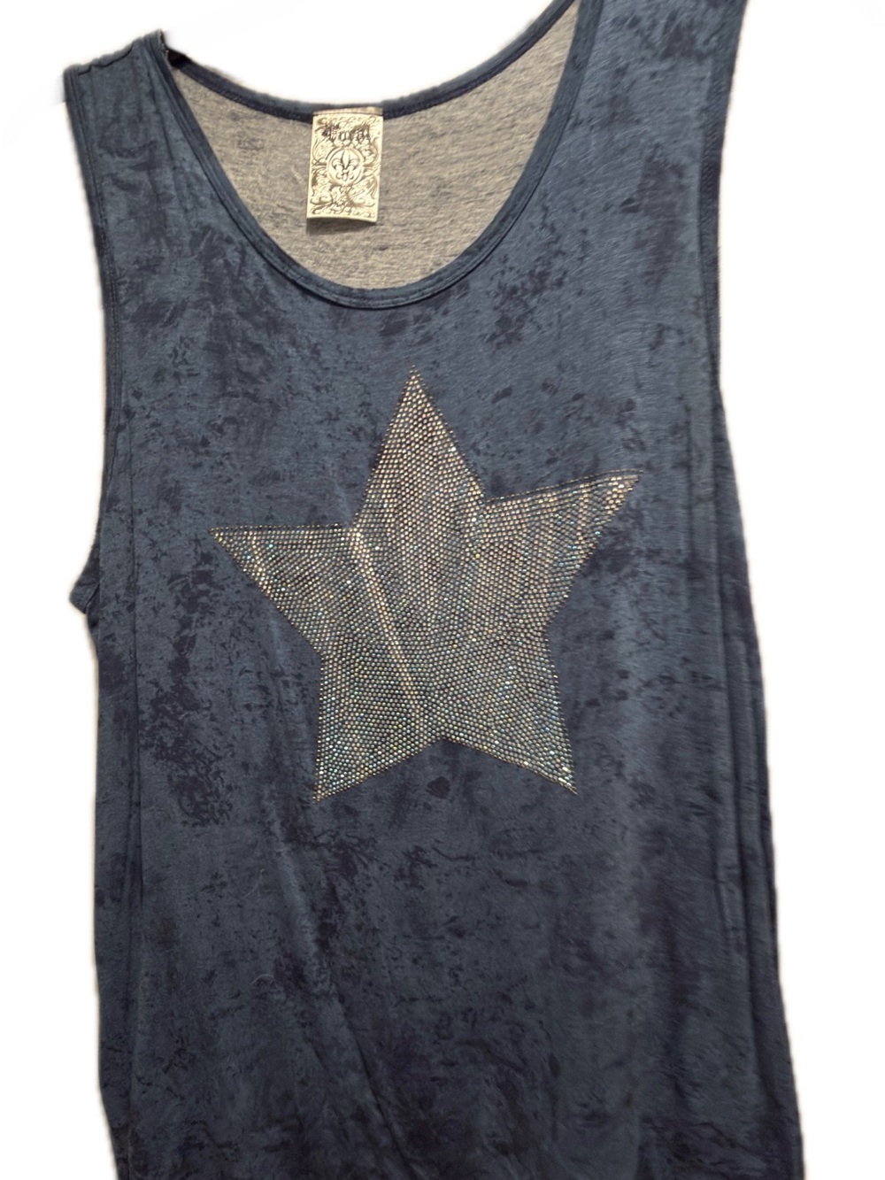 Von Dutch Navy Tank with Rhinestone Star